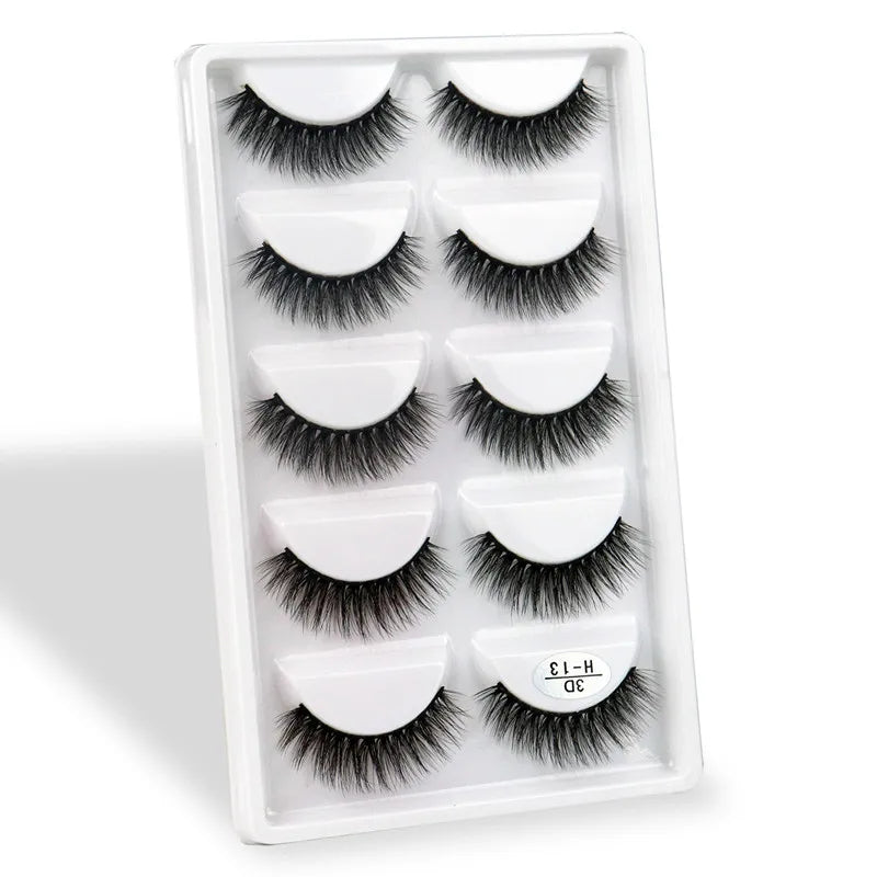 5 Pairs 3D Mink False Eyelashes h13, Soft Eyelash Extension Natural Eyelashes makeup Lashes Wholesale G800, G806 Viralgem Store