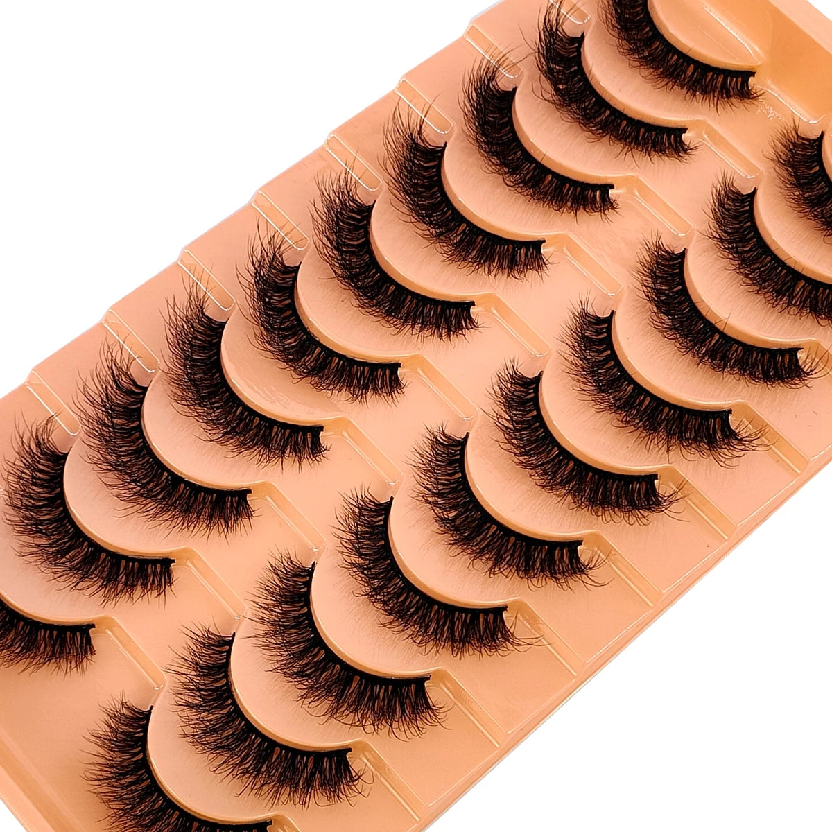 10 Pairs 3D Faux Mink Lashes Fluffy Soft Beauty Wispy Natural Short False Eyelashes Curly lashes Makeup Classic Thick eyelashes