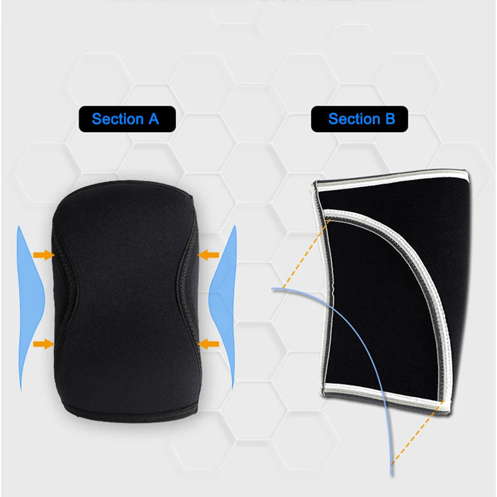 1 PC Squat 7mm Knee Sleeves Pad Support Men Women Gym Sports Compression Neoprene Knee Protector Fitness Gym Fit Weightlifting