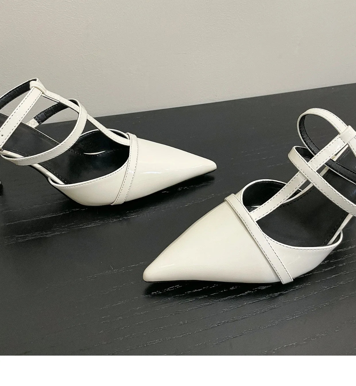 2024 New Trendy Women Gladiator Sandals Summer Pointed Toe Luxury Elegant High Heels Thin Strap Pumps Ladies Party Shoes Size 42