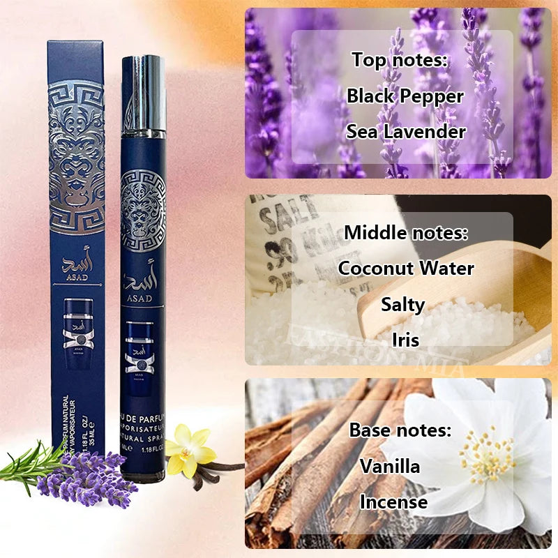 6PCS 35ml Original Yara Perfume Long Lasting Fragrance Eau de Parfum Spray Arabian Perfumes For Men's & Women Portable Perfume