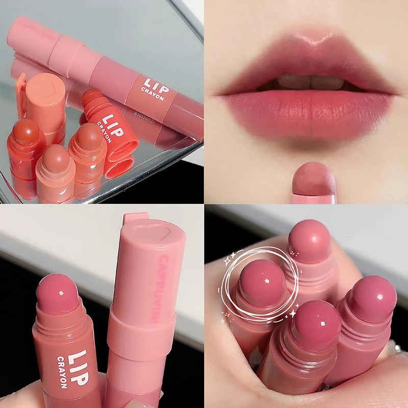 4pc/set Lipstick Mini Crayon Lip Gloss 24hours Long Lasting Matte Lip Makeup Tint Easy To Color Sexy Waterproof Beauty Cosmetics