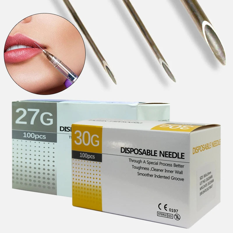 34G 32G 18G 25G 27G 30G Superfine Small Painless needle 4mm 13mm 25mm 38mm ultrafine Teeth Eyelid Tool Needles