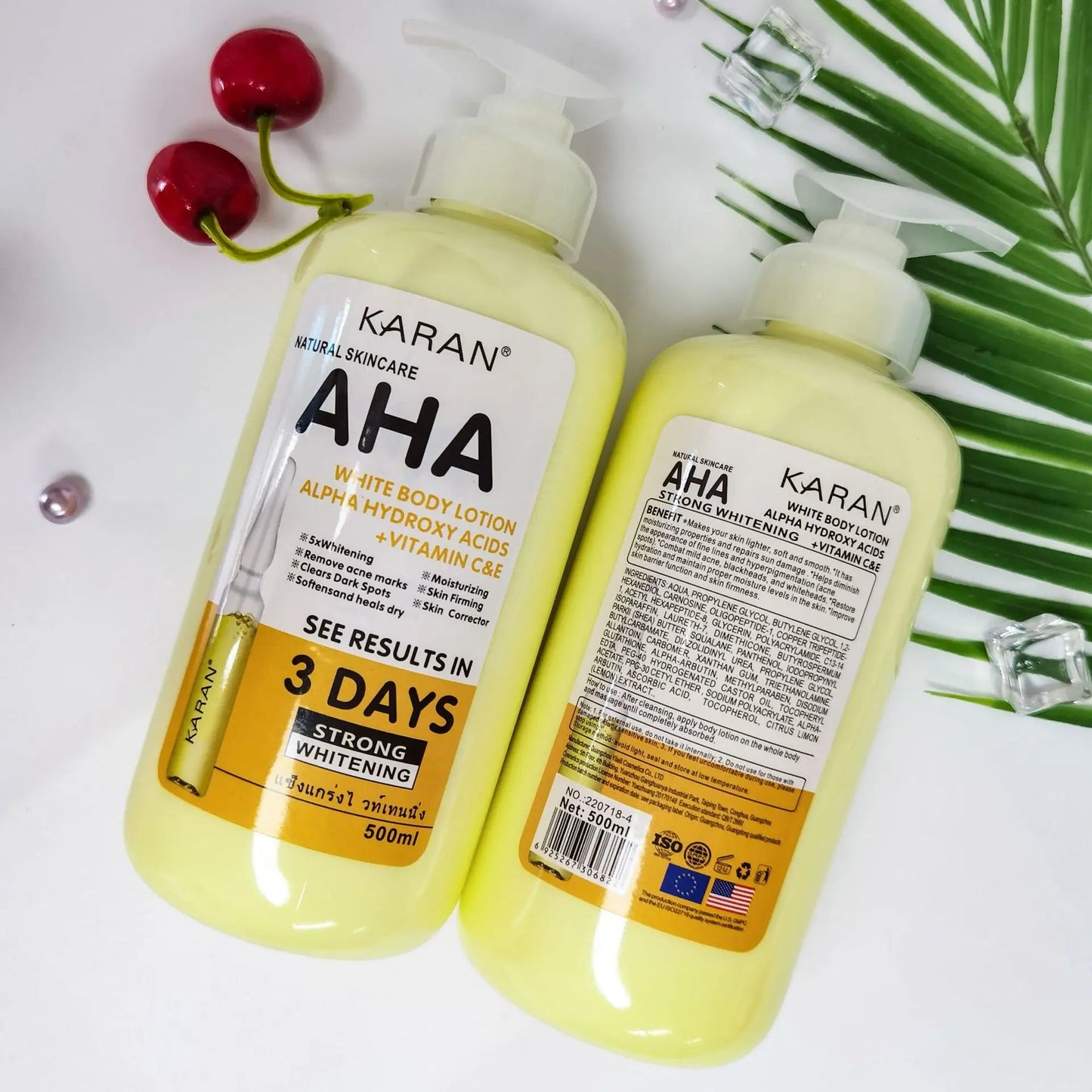 500ml Fruit Acid VC Bleaching Body Cream Skin 3 Days Fast Whitening Moisturizing Body Lotion Skin Lightening Cream Body Care Viralgem Store