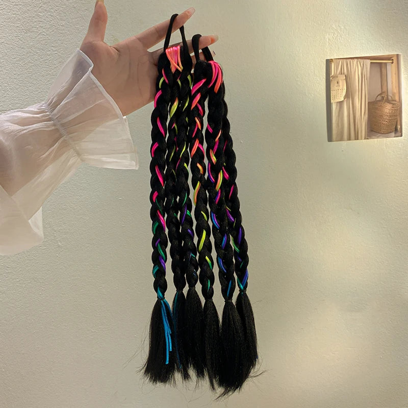 AISHG 1Pcs Synthetic Bubble Twist Ponytail For Women Elastic Twist Braid Rope Rubber Band Natural Lantern Girls Hair Accessories