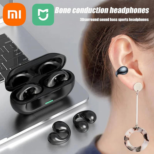 Xiaomi Mijia Bone Conduction Headphones Wireless Bluetooth 5.3 Compatible 3d Surround Sound Bass Ear Clip-on Sports Headphones Viralgem Store