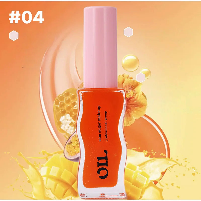 2PCS Fruit Lip Balm Oil Moistens Jelly Lip Gloss Honey Juice Lip Gloss Transparent Glass Lip Gloss Lip Protection Essence