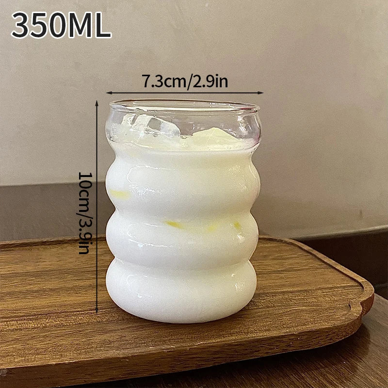 250ml-865ml INS Glass Cup Pineapple Shape Coffee Mug Transparent Cocktail Bar Beverages Soda Water Juice Mugs Cup Drinkware Viralgem Store