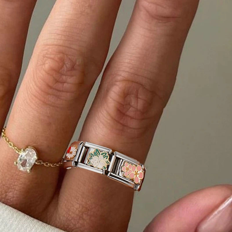 Vintage Golden Sea Shell Conch Starfish Dolphin Turtles Pendant Bead Fit 9mm Italian Charm Bracelet Stainless Steel DIY Making