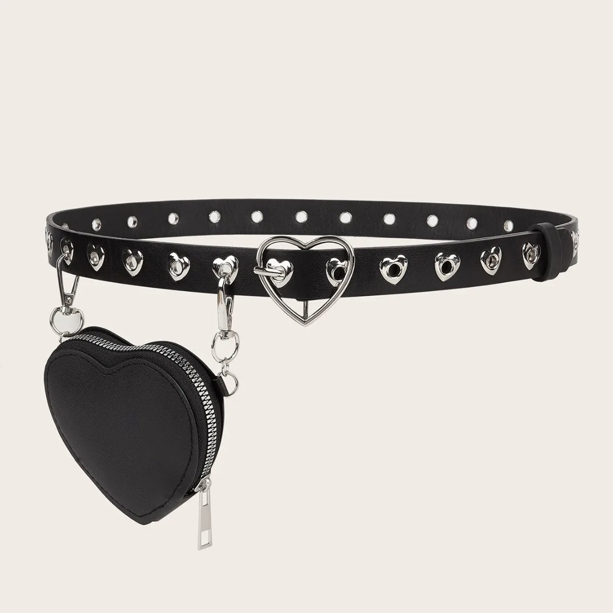 2024 New Mini Love Belt Women's Decoration Fashion Cute Concave Shape Small Waist Bag Detachable Women's Belt Viralgem Store