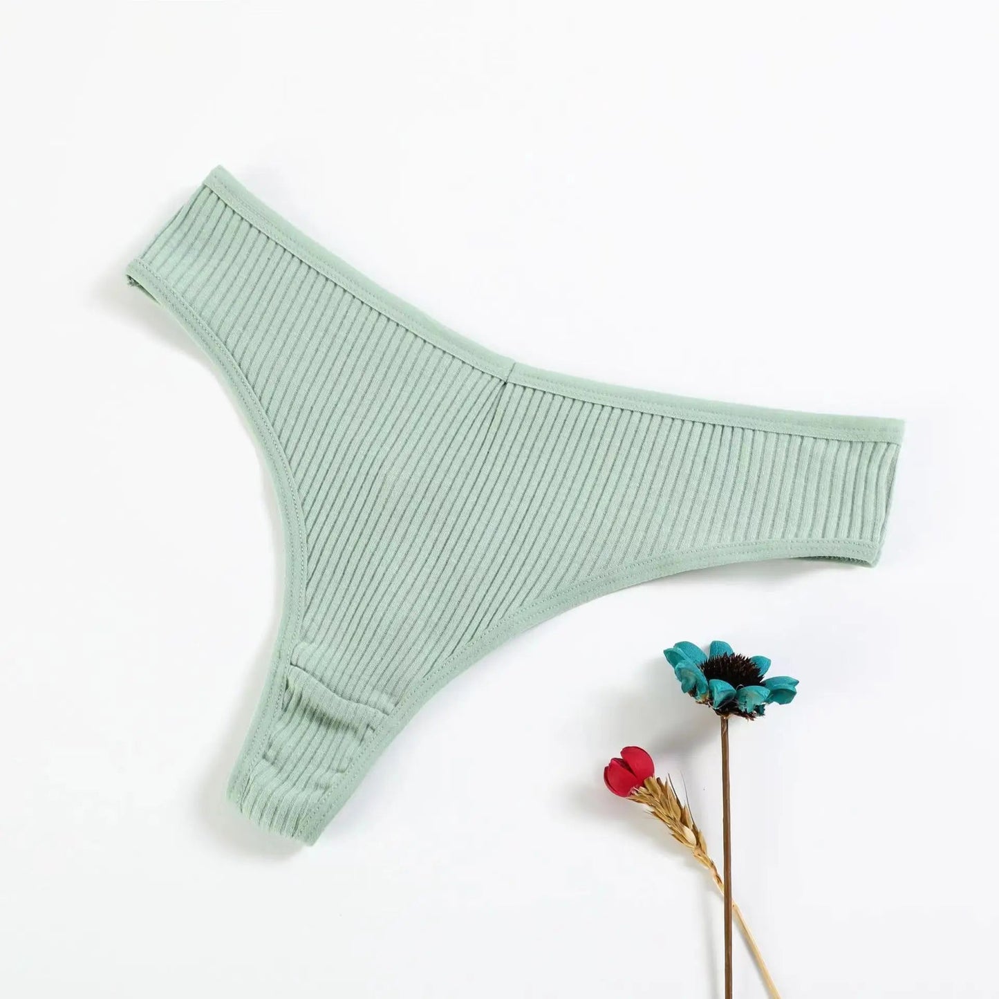 3Pcs/Lot Women Panties Cotton G-String Sexy Lingerie Comfortable Striped Low-Rise Thongs Sports Underpants Breathable Underwear Viralgem Store