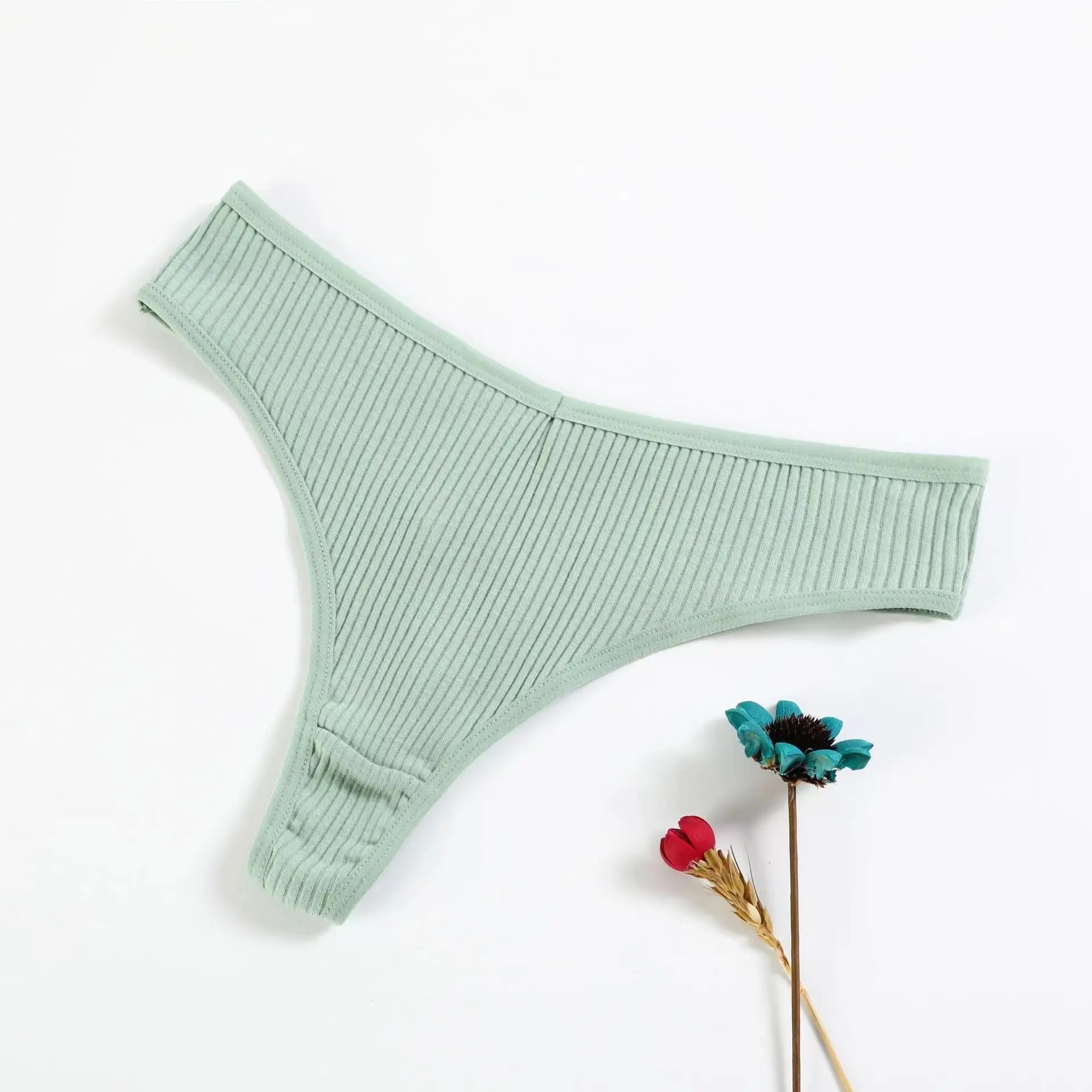 3Pcs/Lot Women Panties Cotton G-String Sexy Lingerie Comfortable Striped Low-Rise Thongs Sports Underpants Breathable Underwear Viralgem Store