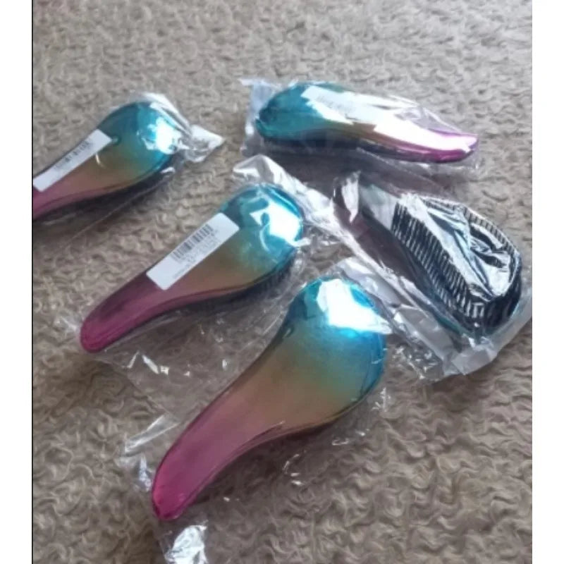 1pc Magic Anti-static Hair Brush Handle Plastic Electroplate Comb Shower Shampoo Massage Comb Salon Hair Styling Tools Viralgem Store