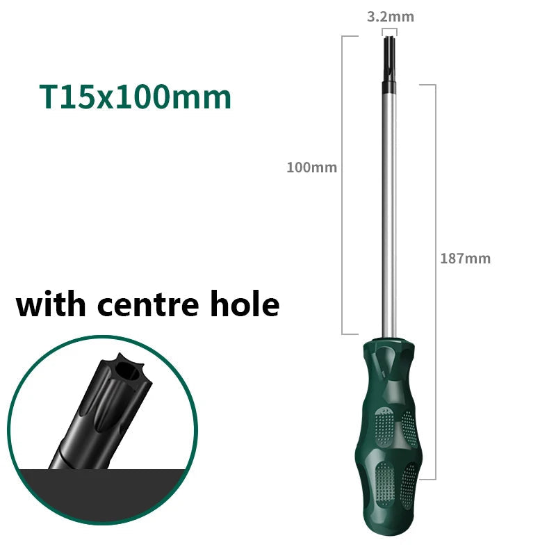 Torx Magnetic Screwdriver T6,T8,T10,T15,T20,T25,T27,T30,T40 Screwdrivers Hand Tool Torx Security Screw Driver Viralgem Store