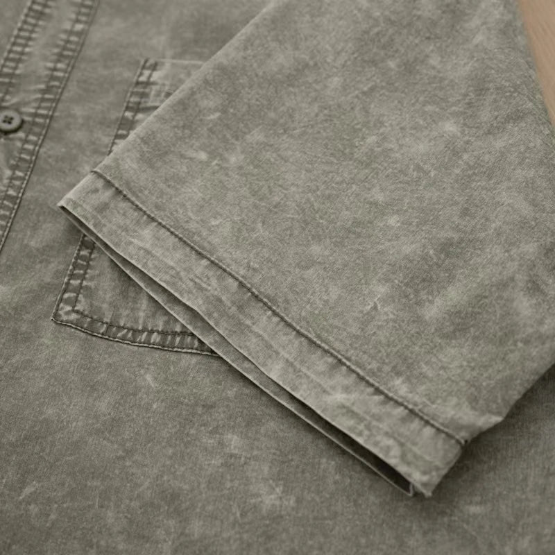 Vintage Snowflake Casual Shirt Customizable Logo Print High-End Series Men's Fashion Classic Style Clothing Viralgem Store