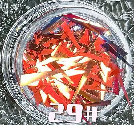 1Box Irregular Aurora Mirror Broken Glass Paper Nail Foil Decals Japanese Laser Patch DIY Rainbow Transfer Piece Manicure Decor#