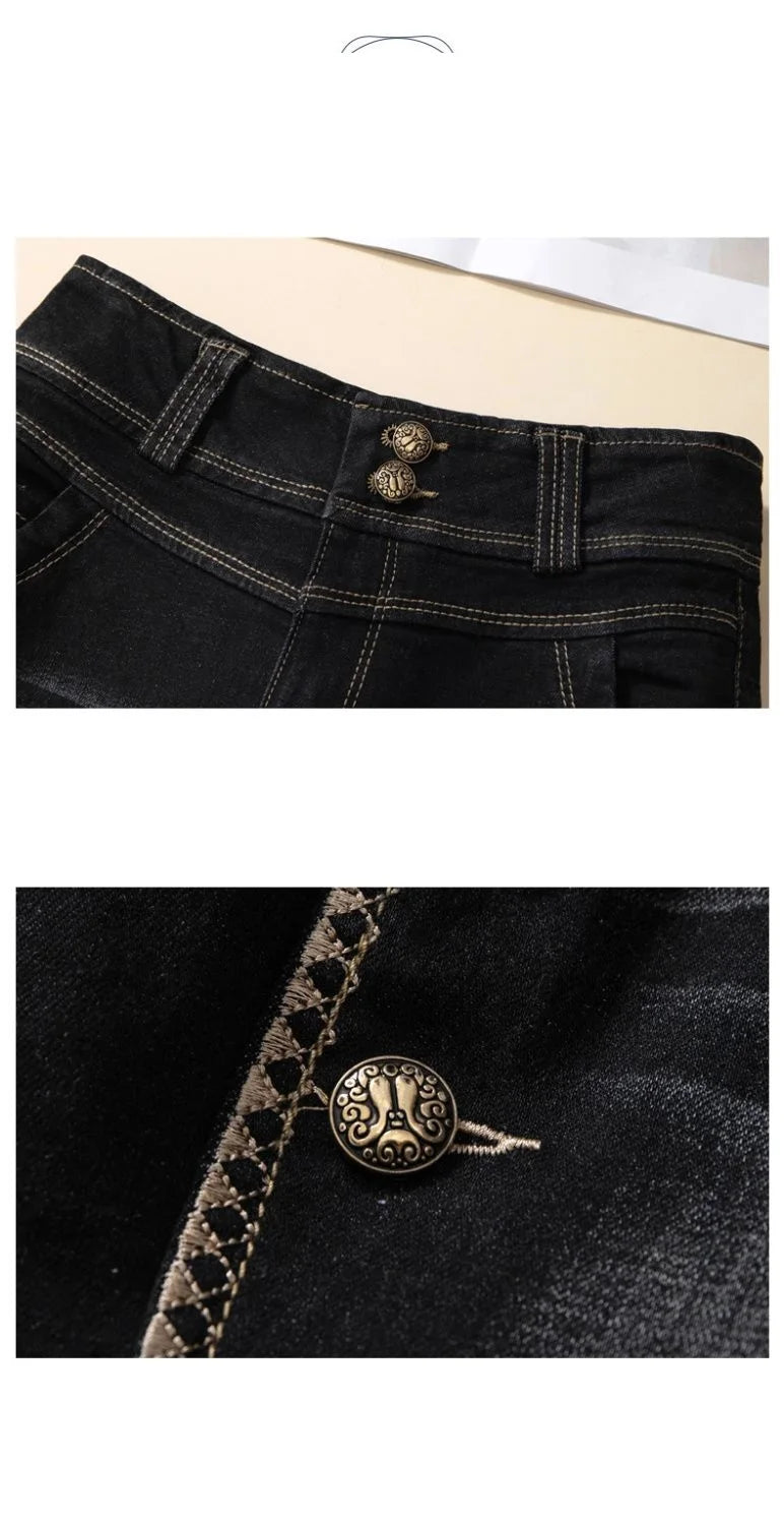 Stretch Denim Shorts Women's New Summer Thin Korean High Waist Straight Tube A-line Hot Pants Black Blue Casual Female Shorts Viralgem Store