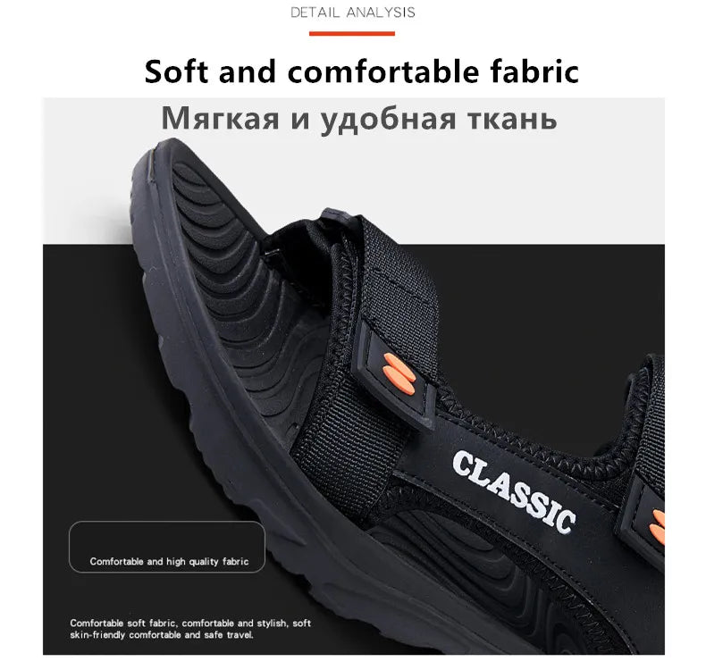 2024 New Men Breathable Mesh Sandals Summer Lightweight Outdoor Beach Sandals High Quality Comfort Non-slip Men's Casual Shoes