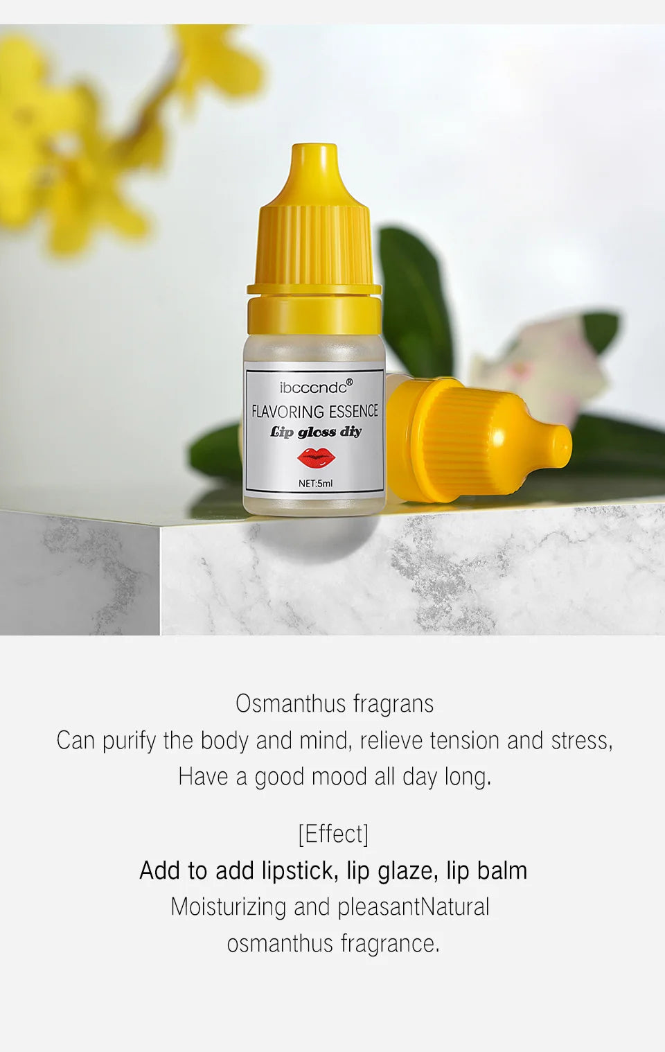 5ML Natural Flavor Chocolate Fruit Essence for Handmade Cosmetic Lip Gloss Lipgloss DIY Safe Fragrance Flavoring Essential