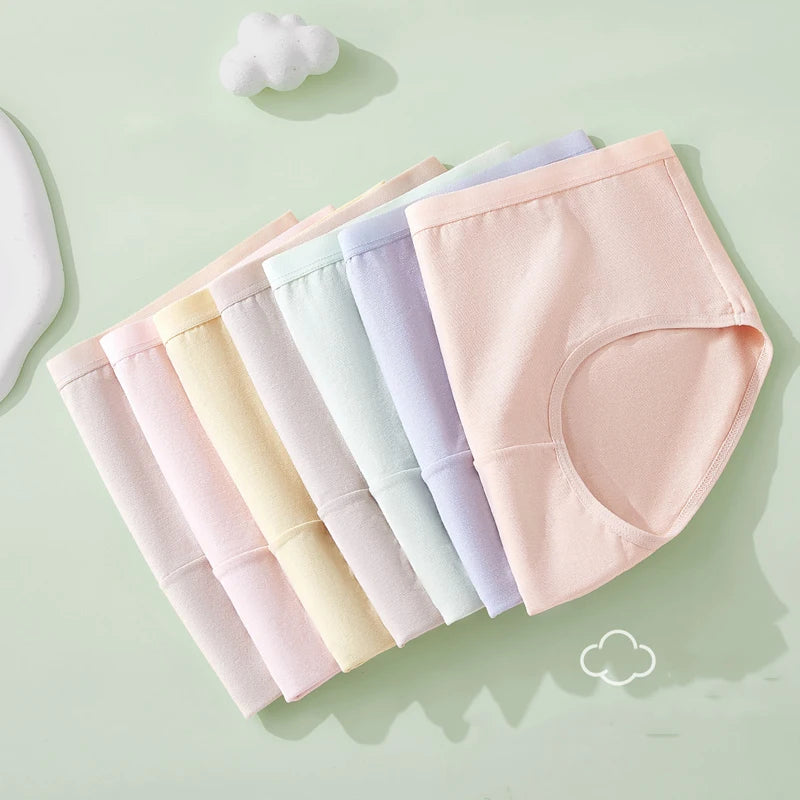 7Pcs Cotton Women's Panties Breathable Underwear Seamless Girls Briefs Solid Panty Soft Underpants Sexy Low-Rise Female Lingerie