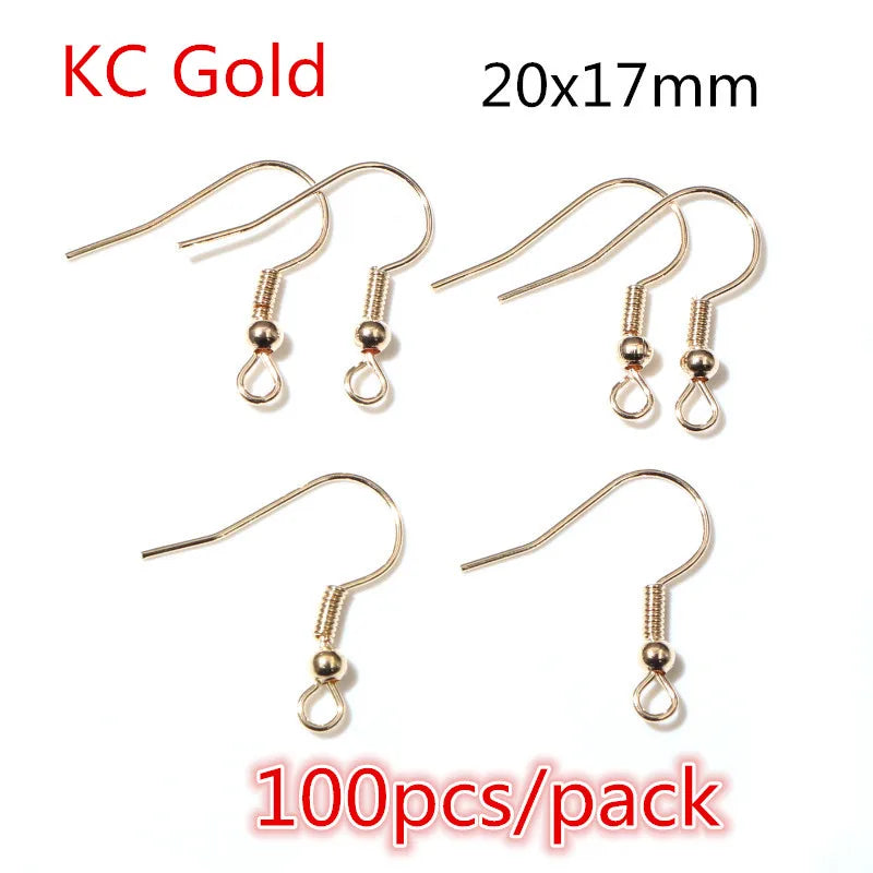 50-200pcs DIY Jewelry Making Accessories Findings Earring Hooks/Jump Rings/Lobster Clasps Craft