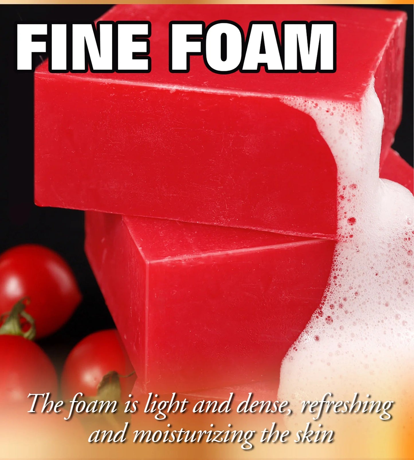 AILKE Organic Tomato Soap Bar, Lightening Skin, Deeply Clean, Exfoliate, Remove Dark Spots, Moisturizing, For Face and Body Viralgem Store