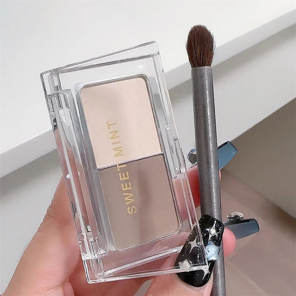 Two-color Nose Shadow Powder Highlighter Contouring Palette Side Shadow V Face Matte Brightening Multifunction Makeup Palette