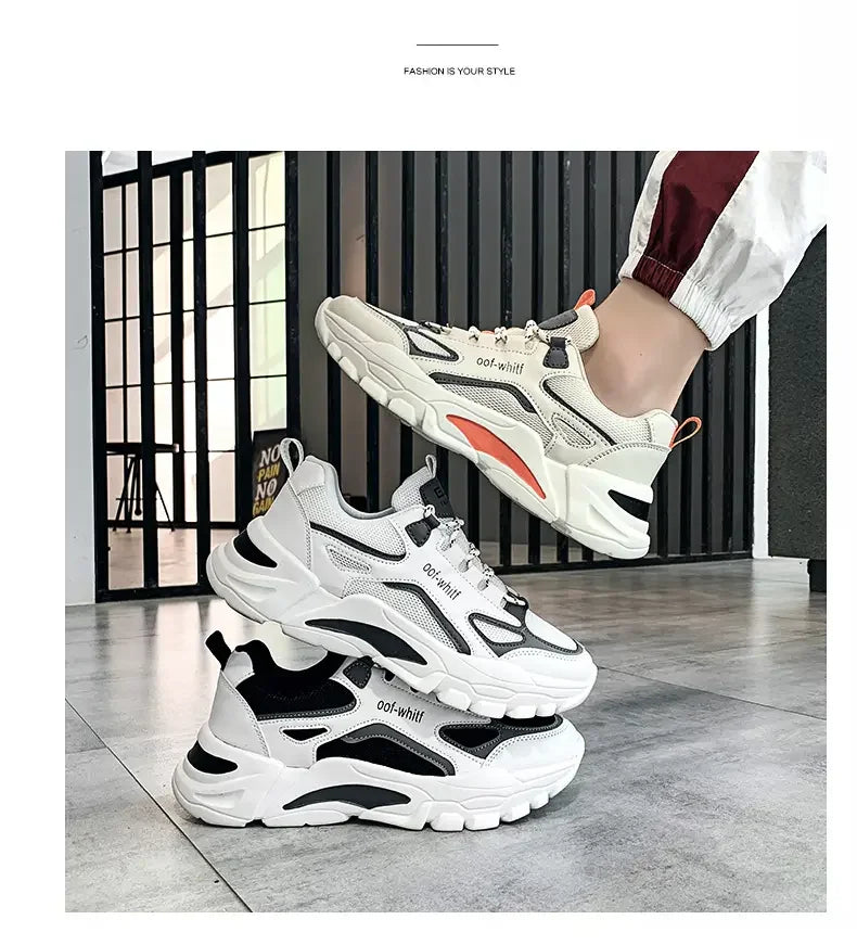 2024 New Men Sneakers Mesh Breathable Outdoor Running Shoes Fashion Casual Tennis Shoes Lightweight Comfortable Male Sport Shoes