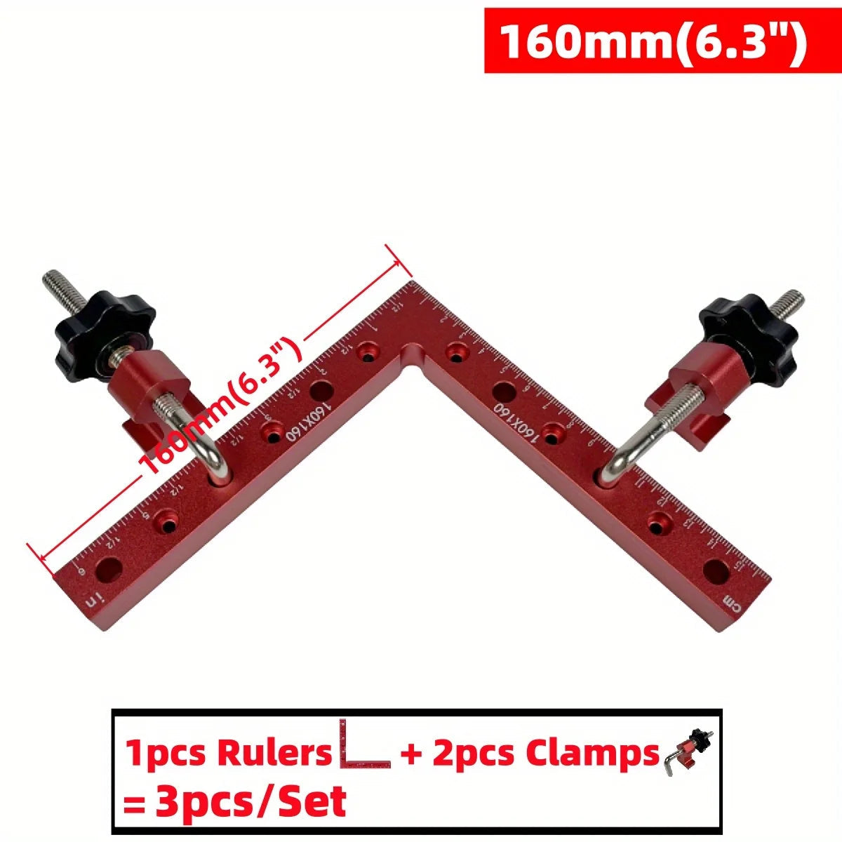 3/6pcs 90 Degree Positioning Squares Right Angle Clamps - Aluminum Alloy Carpenter Corner Clamping Square Tool Viralgem Store