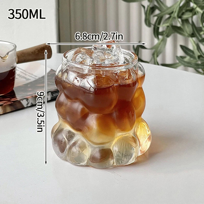250ml-865ml INS Glass Cup Pineapple Shape Coffee Mug Transparent Cocktail Bar Beverages Soda Water Juice Mugs Cup Drinkware Viralgem Store