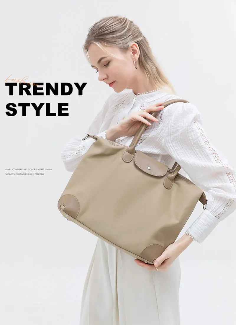 Women's Tote Bag Large Capacity Waterproof Oxford Cloth Women Shoulder Bag Luxury Designer Crossbody Bags Foldable Handbags Viralgem Store