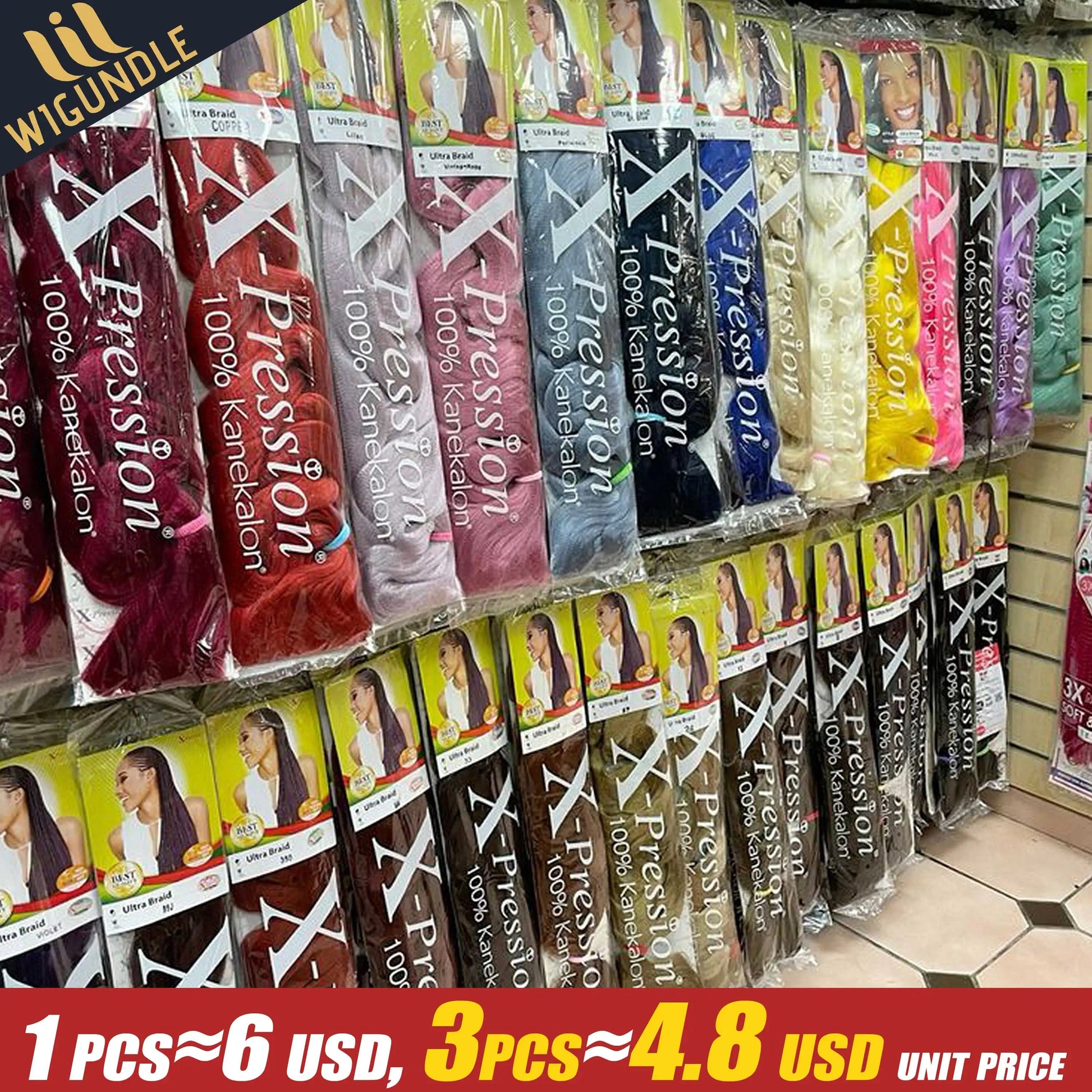 Xpression Jumbo Braiding Hair 82 Inch 165g Crochet Hair Pre Stretched Box Twist Braids Synthetic Hair Extensions For BWomen Viralgem Store