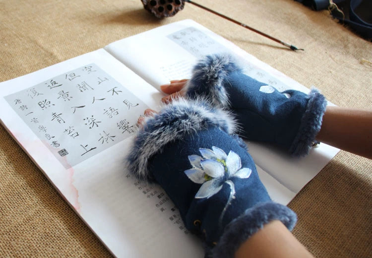 Women's Warm Half Finger Gloves Viralgem Store