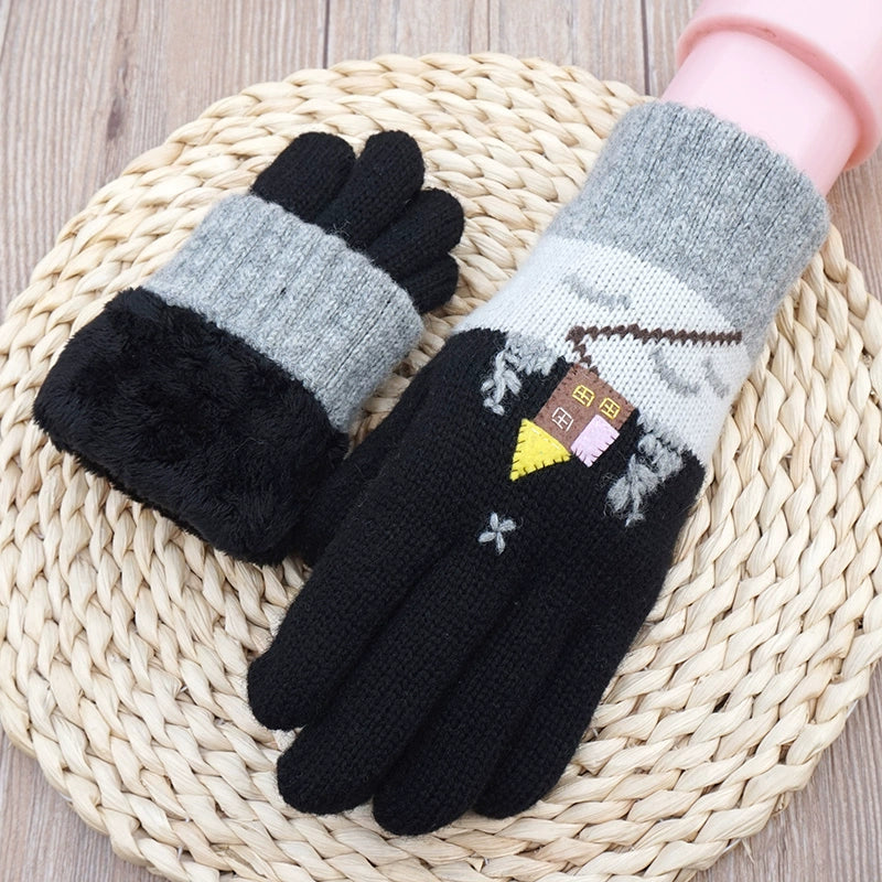 Women's Wool Touch Screen Gloves Thickened Christmas Gift