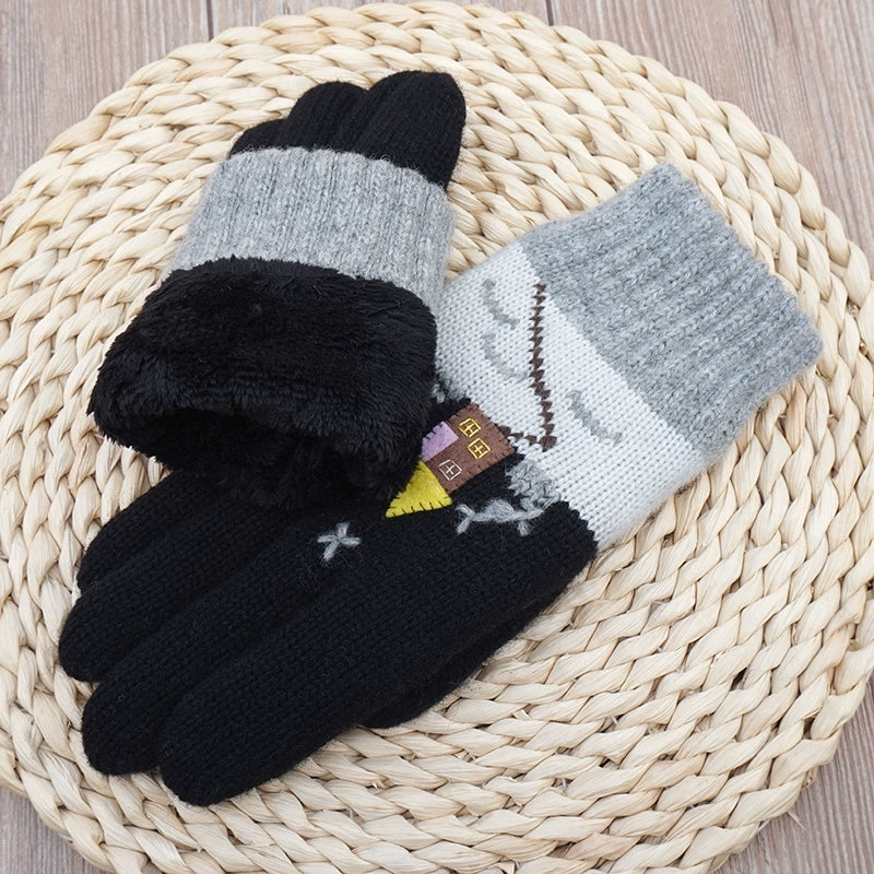 Women's Wool Touch Screen Gloves Thickened Christmas Gift