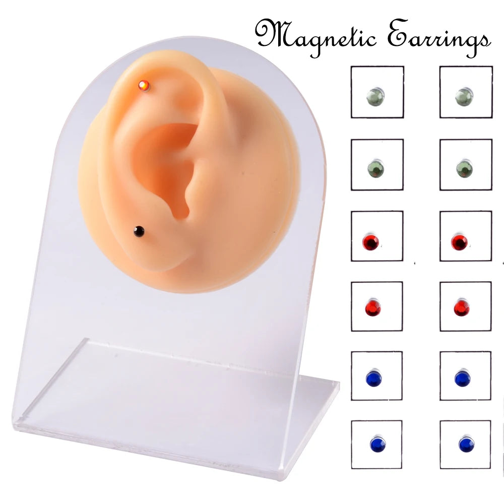 12PCS/Card Fake Cheater Non Pierced Magnet Ear Tragus Cartilage Lip Labret Stud Nose Ring  Jewelry Magnetic Earring Viralgem Store