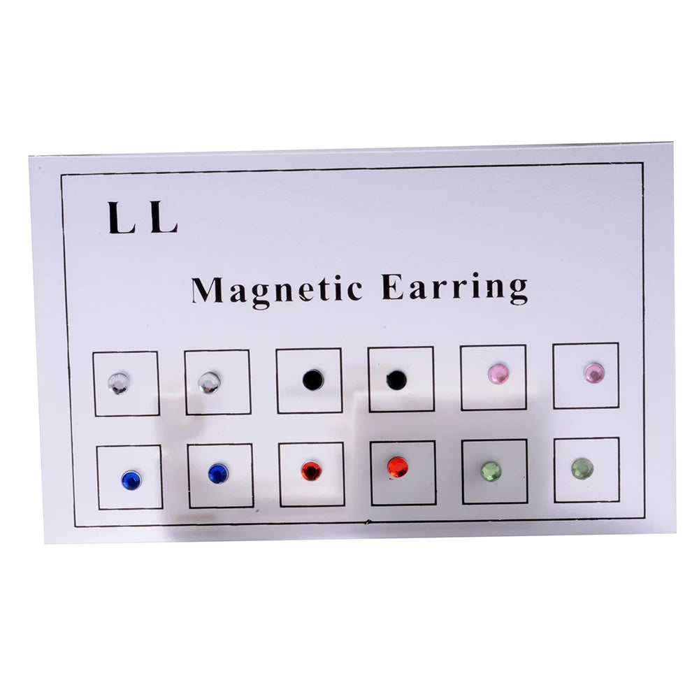 12PCS/Card Fake Cheater Non Pierced Magnet Ear Tragus Cartilage Lip Labret Stud Nose Ring  Jewelry Magnetic Earring Viralgem Store