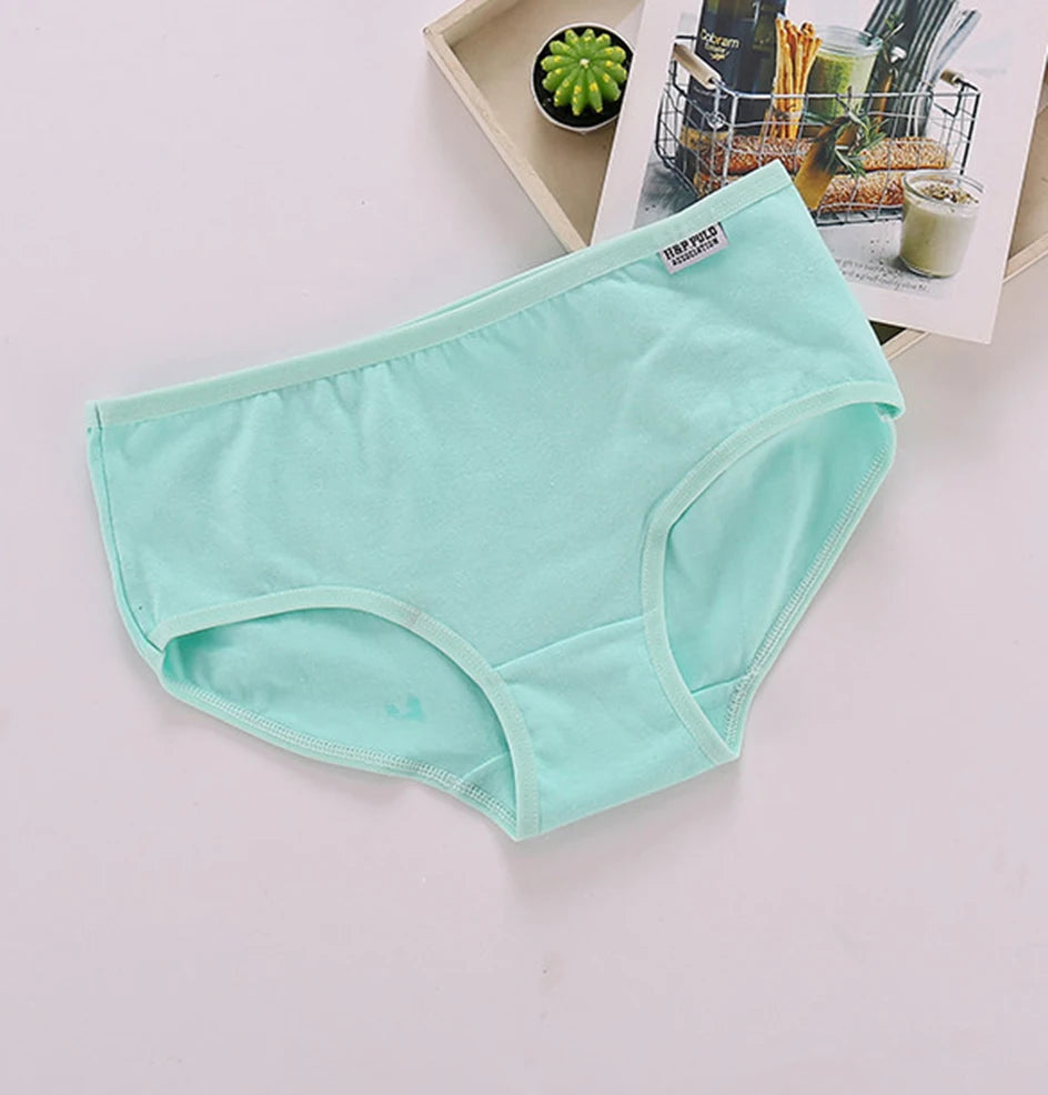 3Pcs/set 10 Color Panties Cotton Women Comfortable Mid-waist Underwear Lingerie Breathable Female Panty Briefs