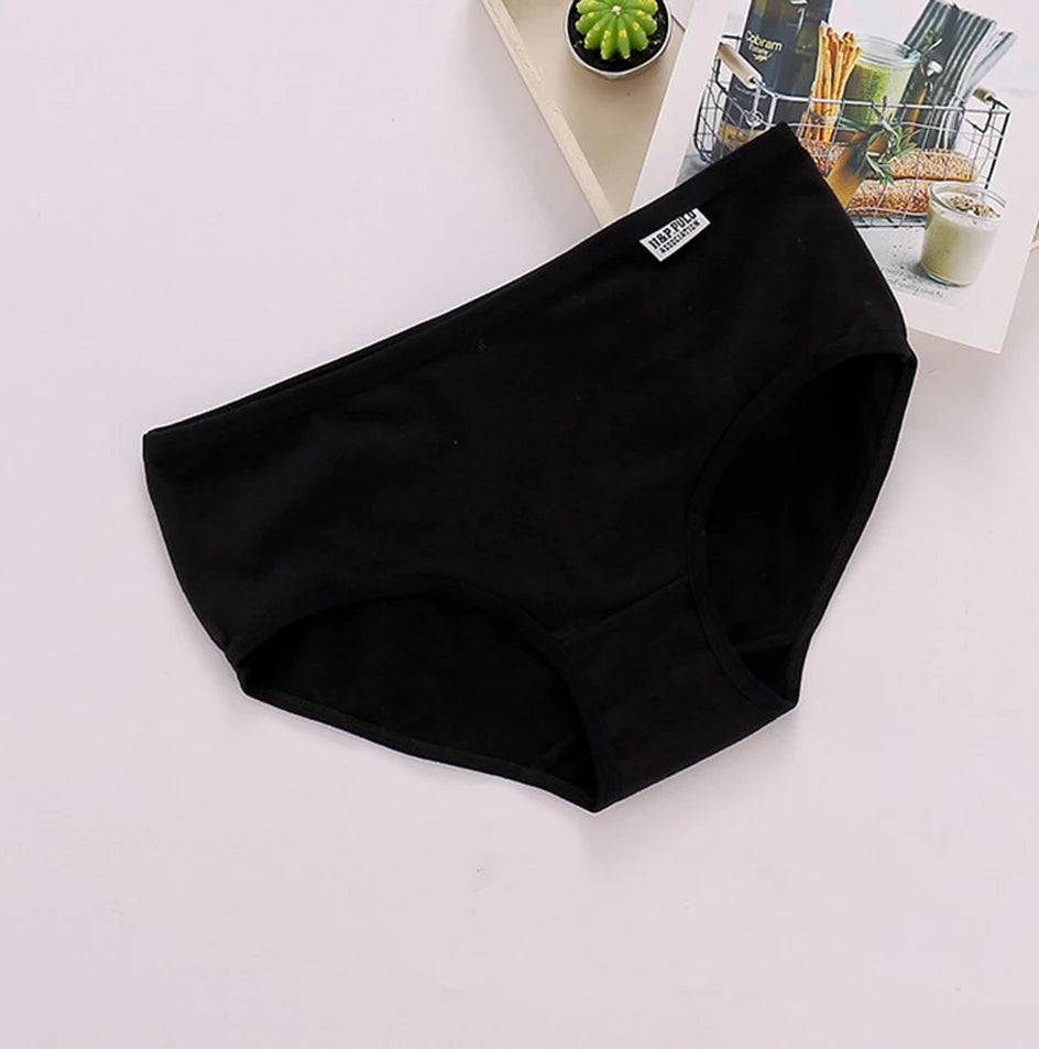 3Pcs/set 10 Color Panties Cotton Women Comfortable Mid-waist Underwear Lingerie Breathable Female Panty Briefs