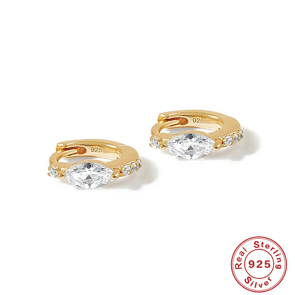 Women's Sterling Silver Luxury Round Ring Earrings Viralgem Store