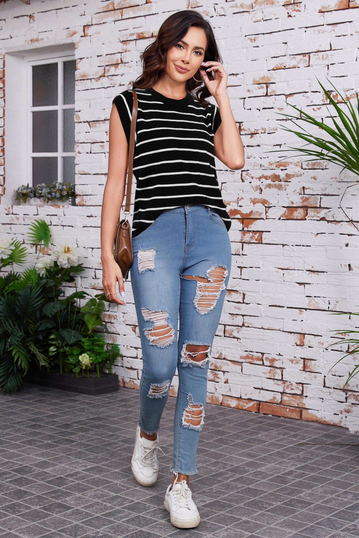 Women's Sleeveless Striped Top Viralgem Store