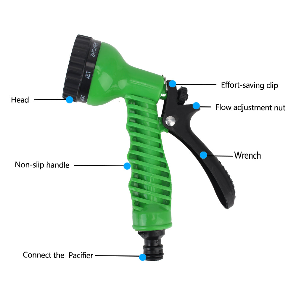 Ajustable Hose Nozzles Garden Water Spray Lawn Sprinkler 7 Pattern Multifunctional Car Wash Water Gun