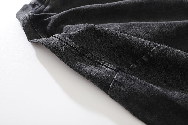 Vintage Printed Heavy Cotton Washed Short Sleeve