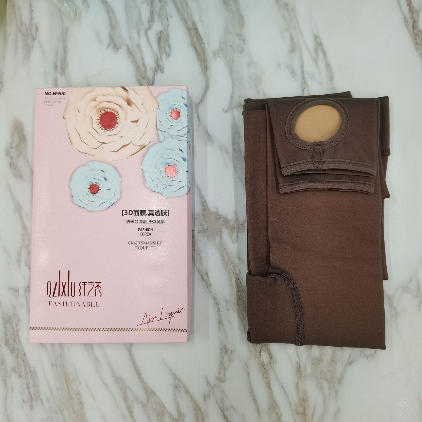 True See-through Base Spring And Autumn All-match Anti-hook Wire Surface One-piece Pantyhose