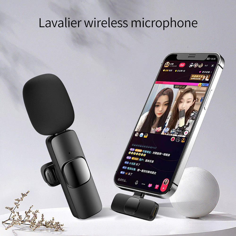 Wireless Lavalier Microphone Portable Audio Video Recording Mini Mic For I Phone Android Long Battery Life Live Broadcast Gaming Viralgem Store