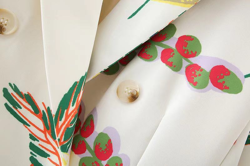 Women's Autumn Fresh Fruit Printed Small Suit Viralgem Store