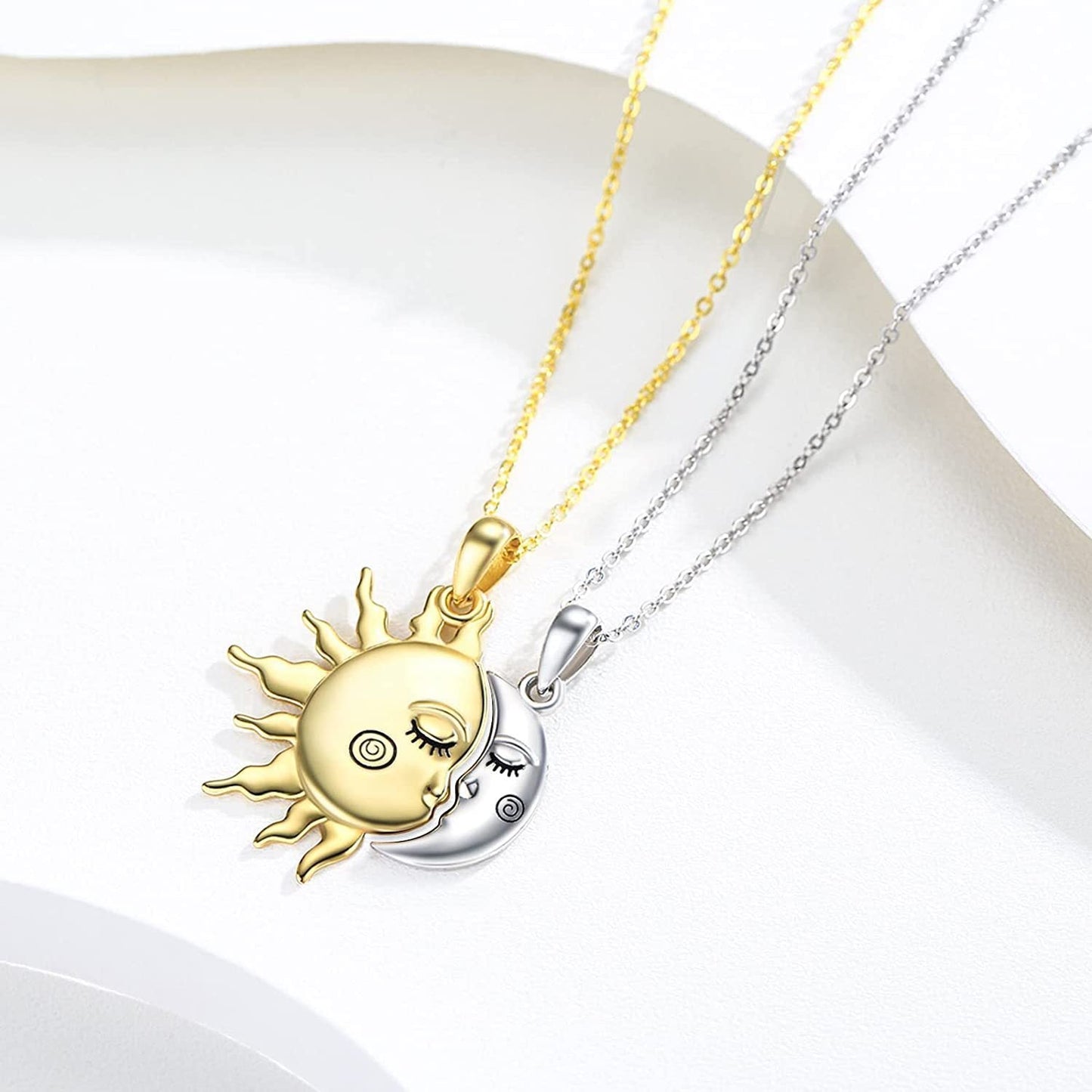 18K Golden Magnetic Sun Star Necklace Fashion Personality Couple Pendant Necklace Valentine's Day Gift Viralgem Store