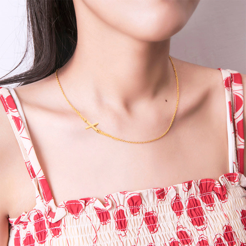 26 English Initials Letter Clavicle Chain Necklace Choker