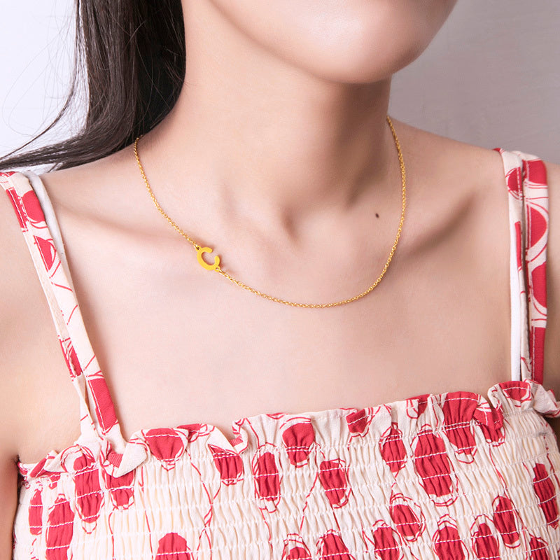 26 English Initials Letter Clavicle Chain Necklace Choker