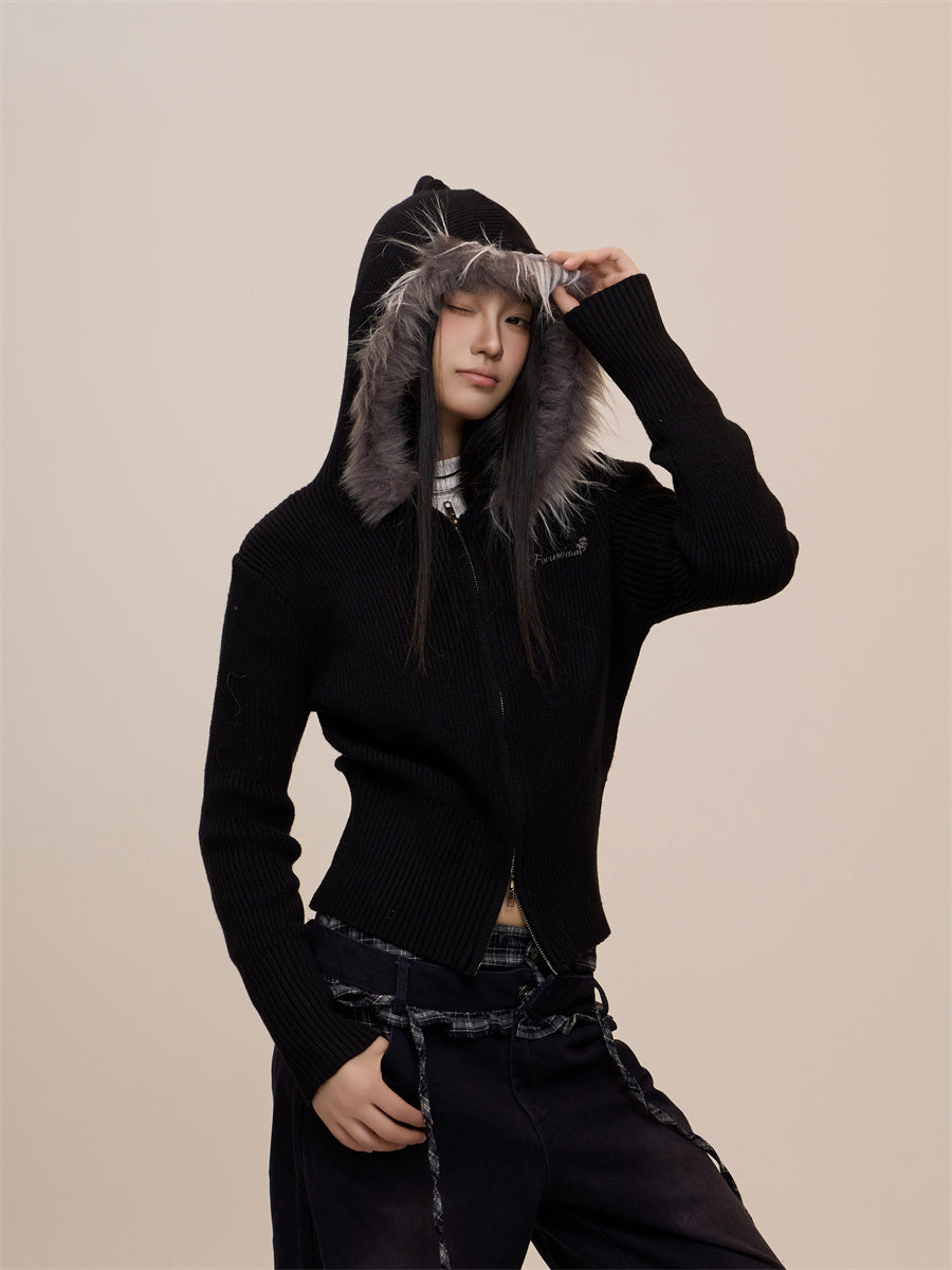 American Retro Wine Red New Year Hooded Sweater Coat Viralgem Store